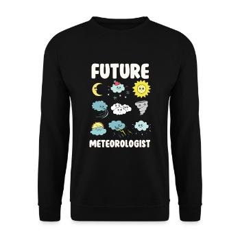 Zukünftiger Meteorologe - Unisex Pullover - Schwarz - Vorne - Alina (178cm) & Michal (187cm)