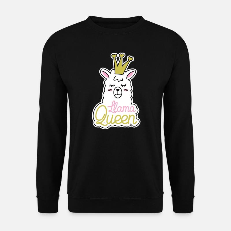 Llama Lama Alpaca Llama queen - Unisex Sweatshirt - black