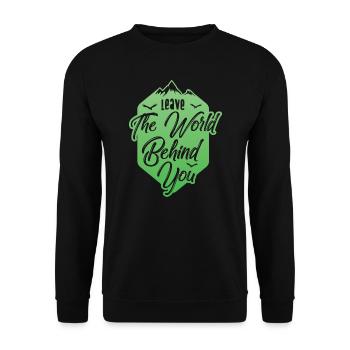 Chemise de montagne Leave The World Behind Gift Tee - Sweat-shirt Unisexe - noir - Devant - Alina (178cm) & Michal (187cm)