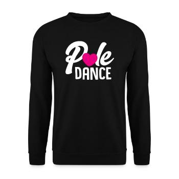 Pole Dance Shirt Pole Dance Love Gift Tee - Sweat-shirt Unisexe - noir - Devant - Alina (178cm) & Michal (187cm)