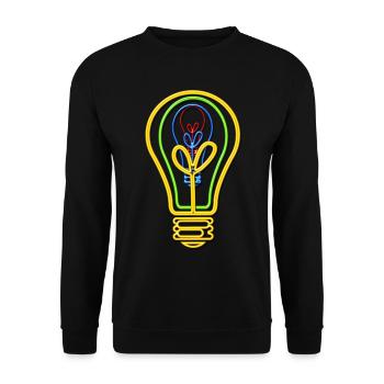 Ampoule néon couleurs fluorescentes - Sweat-shirt Unisexe - noir - Devant - Alina (178cm) & Michal (187cm)