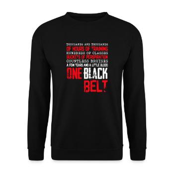 Ceinture noire - Artiste martial - Karaté - Sweat-shirt Unisexe - noir - Devant - Alina (178cm) & Michal (187cm)