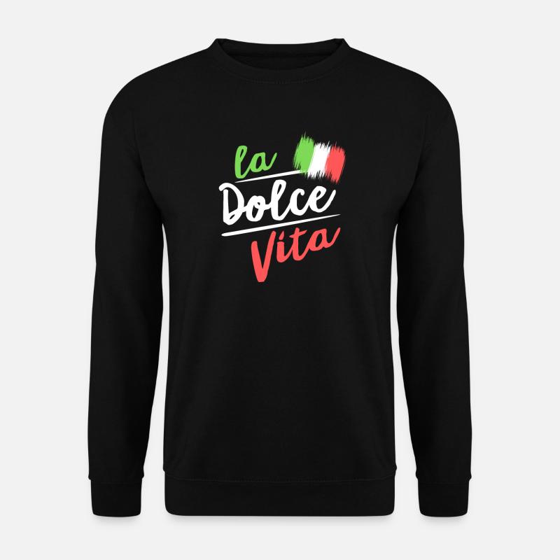 la dolce vita I Italienische Flagge - Unisex Pullover - Schwarz