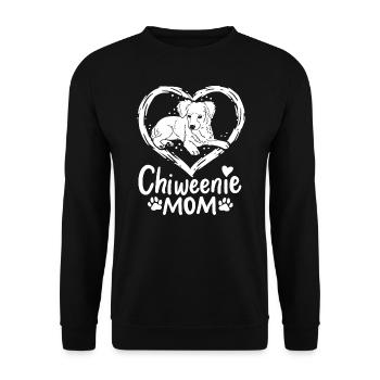 Chiweenie Mom Fur Mama Dog Lover Cute Mothers Day - Unisex Sweatshirt - black - Front - Alina (178cm) & Michal (187cm)