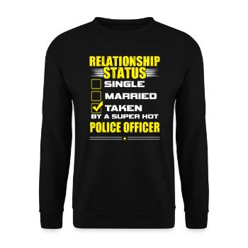 Drôle son et son cadeau Policier - Sweat-shirt Unisexe - noir - Devant - Alina (178cm) & Michal (187cm)