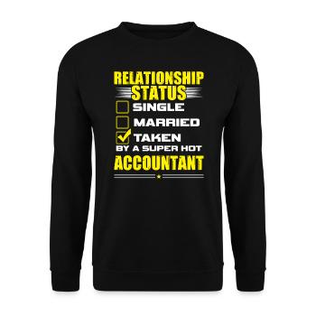 Drôle son et son comptable d’idées de cadeaux - Sweat-shirt Unisexe - noir - Devant - Alina (178cm) & Michal (187cm)
