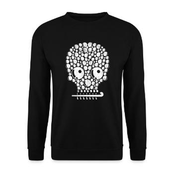 Hockey player Skull Hockey player Field hockey - Unisex Sweatshirt - black - Front - Alina (178cm) & Michal (187cm)