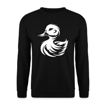 Duck - Unisex Sweatshirt - black - Front - Alina (178cm) & Michal (187cm)