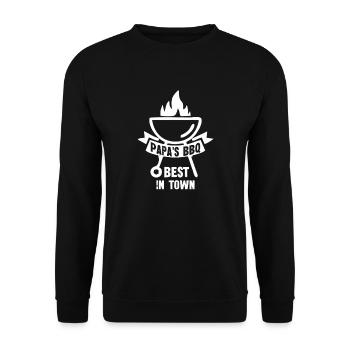 Dad’s BBQ Best in Town - Cadeaux de papa drôles - Sweat-shirt Unisexe - noir - Devant - Alina (178cm) & Michal (187cm)