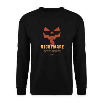 Cauchemar d'halloween - Sweat-shirt Unisexe - noir - Devant - Alina (178cm) & Michal (187cm)
