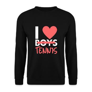 Joueur de tennis Jeu de tennis Tennis Tenue femme - Sweat-shirt Unisexe - noir - Devant - Alina (178cm) & Michal (187cm)