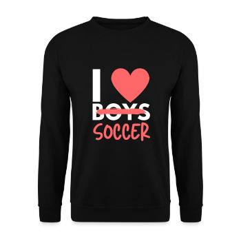 Footballeuse joueuse de football féminin - Sweat-shirt Unisexe - noir - Devant - Alina (178cm) & Michal (187cm)