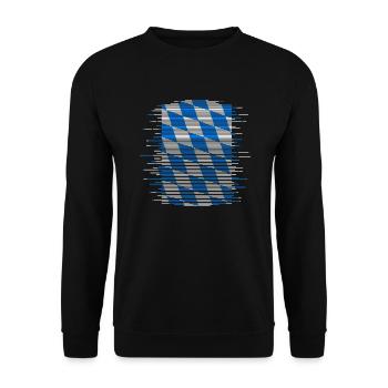 Bavaria Flag Used Look Bavarian Flag Vintage - Unisex Sweatshirt - black - Front - Alina (178cm) & Michal (187cm)