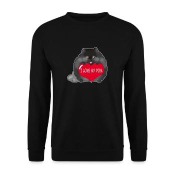 I love my Pom black - Unisex Sweatshirt - black - Front - Alina (178cm) & Michal (187cm)