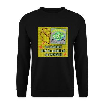 KRACKSATT - Sweat-shirt Unisexe - noir - Devant - Alina (178cm) & Michal (187cm)