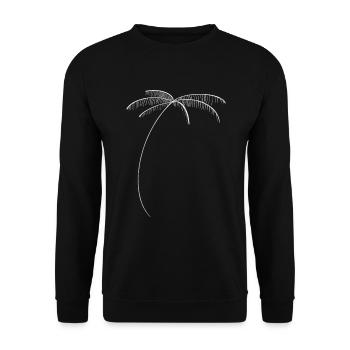 Palm tree vibes - Unisex Pullover - Schwarz - Vorne - Alina (178cm) & Michal (187cm)
