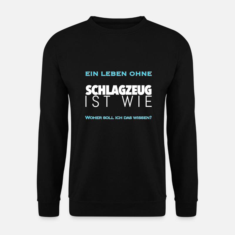 Schlagzeug Trommel Geschenk Splash-Becken Drum - Unisex Pullover - Schwarz