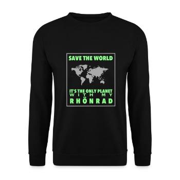 Rhönrad I Athlete I Team I Gift I Club - Unisex Sweatshirt - black - Front - Alina (178cm) & Michal (187cm)