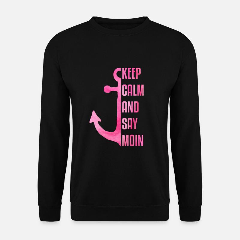 Moin I Moin Moin I Leuchturm I Geschenk I Küste - Unisex Pullover - Schwarz