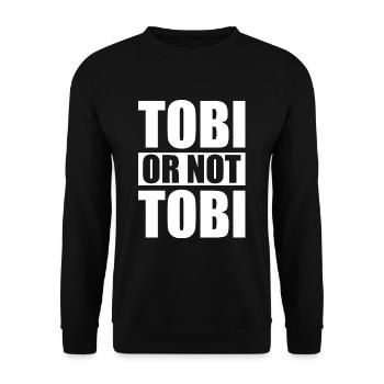 Tobi ou pas Tobi - design - Sweat-shirt Unisexe - noir - Devant - Alina (178cm) & Michal (187cm)