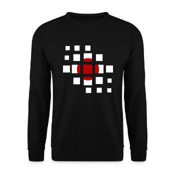 Drapeau du Japon utilisé Look Nihon drapeau japonais - Sweat-shirt Unisexe - noir - Devant - Alina (178cm) & Michal (187cm)