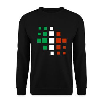 Drapeau de l’Italie Drapeau italien Vintage Look vieilli - Sweat-shirt Unisexe - noir - Devant - Alina (178cm) & Michal (187cm)