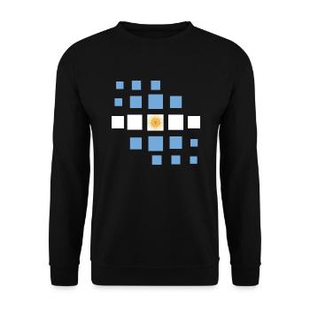 Drapeau de l’Argentine Amérique du Sud Drapeau de l’Argentine - Sweat-shirt Unisexe - noir - Devant - Alina (178cm) & Michal (187cm)