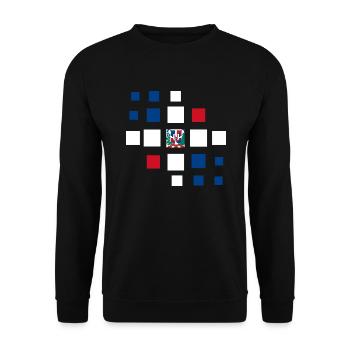 Dominican Republic Flag Dom Rep Flag Travel - Unisex Sweatshirt - black - Front - Alina (178cm) & Michal (187cm)