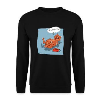Bedienung! - Unisex Pullover - Schwarz - Vorne - Alina (178cm) & Michal (187cm)