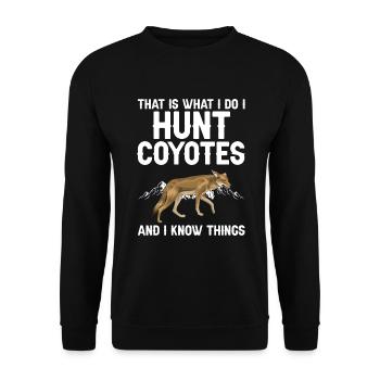 Conception de coyote pour les réacteurs de coyote - Sweat-shirt Unisexe - noir - Devant - Alina (178cm) & Michal (187cm)