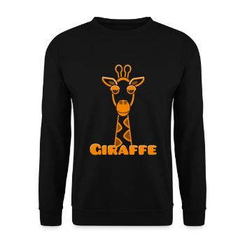 girafe - Sweat-shirt Unisexe - noir - Devant - Alina (178cm) & Michal (187cm)