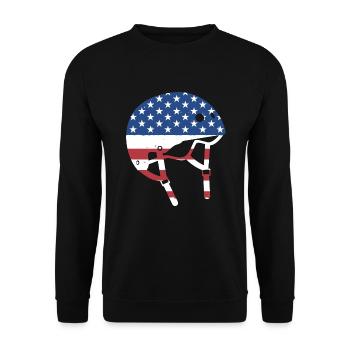 Sport Us Flag Roller Derby - Sweat-shirt Unisexe - noir - Devant - Alina (178cm) & Michal (187cm)