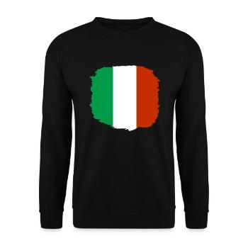 Drapeau de l’Italie Drapeau italien vintage Look vieilli - Sweat-shirt Unisexe - noir - Devant - Alina (178cm) & Michal (187cm)