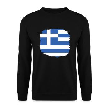 Drapeau de la Grèce Hellas Athènes Drapeau de la Grèce - Sweat-shirt Unisexe - noir - Devant - Alina (178cm) & Michal (187cm)