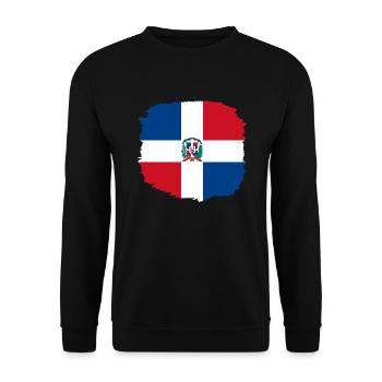 Dominican Republic Flag Dom Rep Flag Travel - Unisex Sweatshirt - black - Front - Alina (178cm) & Michal (187cm)