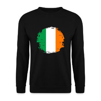 Ireland Flag Vintage Irish Flag Dublin - Unisex Sweatshirt - black - Front - Alina (178cm) & Michal (187cm)