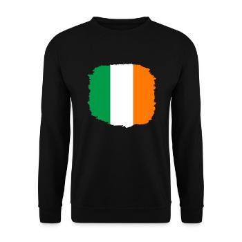 Ireland Flag Vintage Irish Flag Dublin - Unisex Sweatshirt - black - Front - Alina (178cm) & Michal (187cm)
