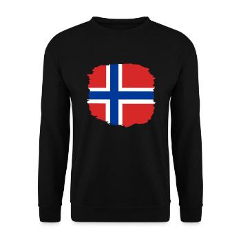Norwegen Flagge Skandinavien Norwegische Fahne - Unisex Pullover - Schwarz - Vorne - Alina (178cm) & Michal (187cm)