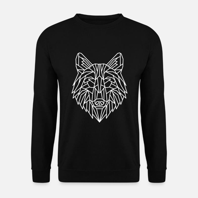 Ligne géométrique Wolf - Sweat-shirt Unisexe - noir
