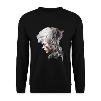 Anime No11 - Unisex Pullover - Schwarz - Vorne - Alina (178cm) & Michal (187cm)