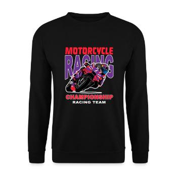 Motorcycle Racing - Superbike - Unisex Sweatshirt - black - Front - Alina (178cm) & Michal (187cm)