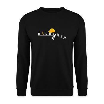 Handwerker DIY - Unisex Pullover - Schwarz - Vorne - Alina (178cm) & Michal (187cm)