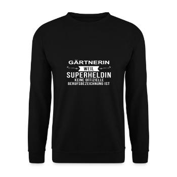Gärtnerin - Unisex Pullover - Schwarz - Vorne - Alina (178cm) & Michal (187cm)