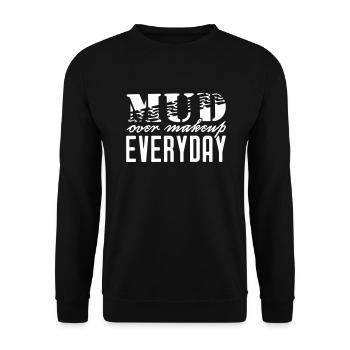 MUD Sur maquillage Jeep Jeep Everyday - Sweat-shirt Unisexe - noir - Devant - Alina (178cm) & Michal (187cm)