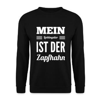 Mein Lieblingstier Ist Der Zapfhahn - Unisex Pullover - Schwarz - Vorne - Alina (178cm) & Michal (187cm)