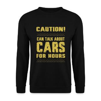 La prudence peut parler des voitures pendant des heures - Sweat-shirt Unisexe - noir - Devant - Alina (178cm) & Michal (187cm)