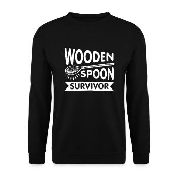 Survivant de la cuillère en bois - Sweat-shirt Unisexe - noir - Devant - Alina (178cm) & Michal (187cm)