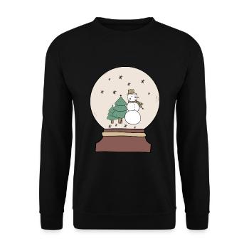 Snow Globe - Unisex Sweatshirt - black - Front - Alina (178cm) & Michal (187cm)