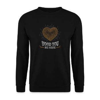 Wood You Be Mine - Unisex Pullover - Schwarz - Vorne - Alina (178cm) & Michal (187cm)