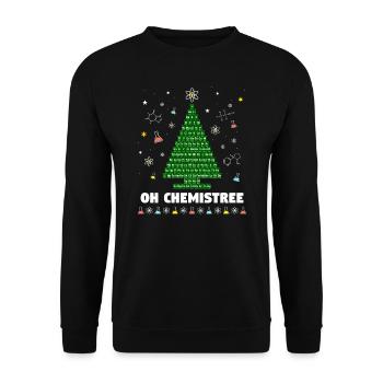 Chemistree Christbaum Chemie Periodensystem - Unisex Pullover - Schwarz - Vorne - Alina (178cm) & Michal (187cm)
